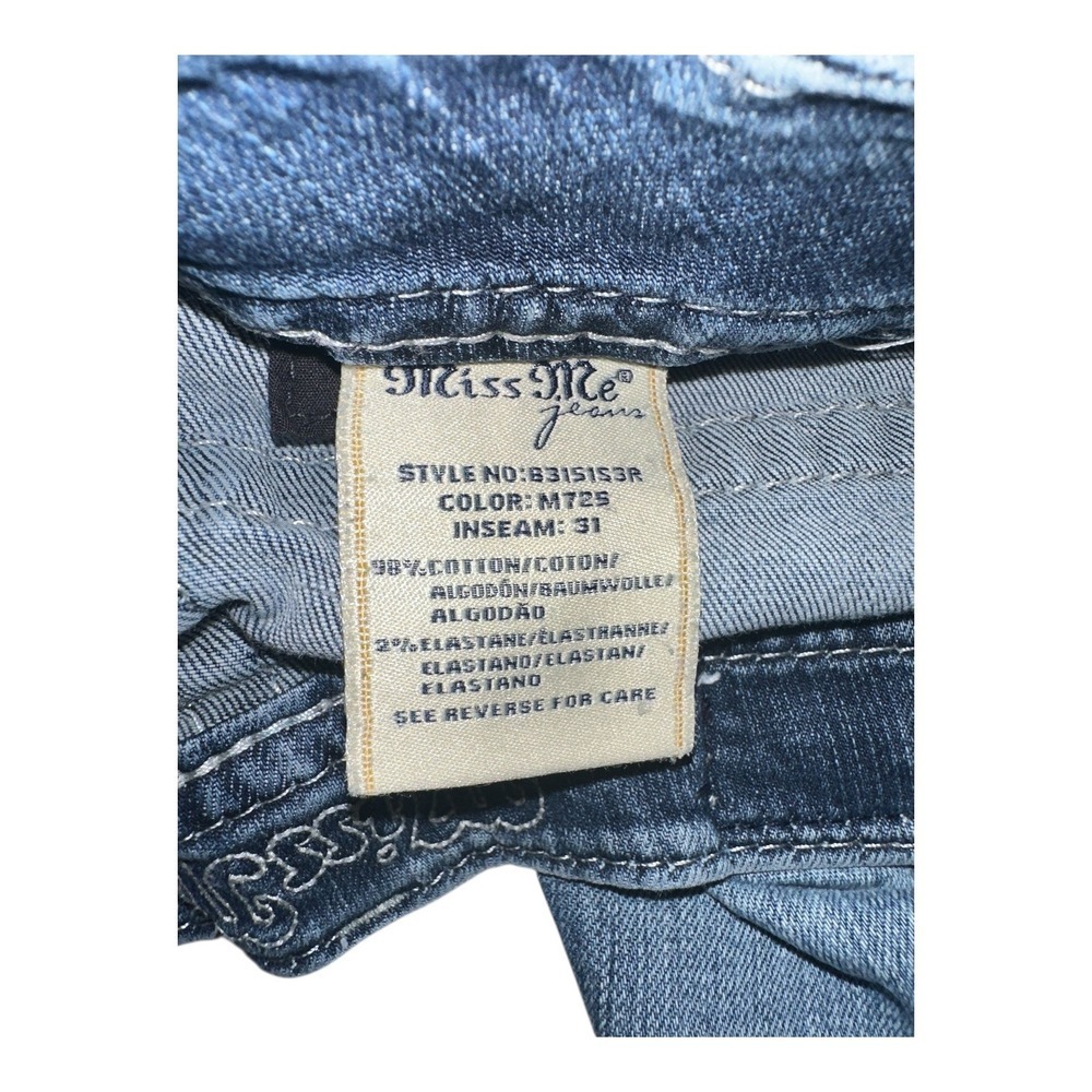 Miss Me Standard Cut Medium Wash Skinny Jeans, Women's Size 30 - Picture 6 of 9
